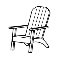 adirondack chair vector