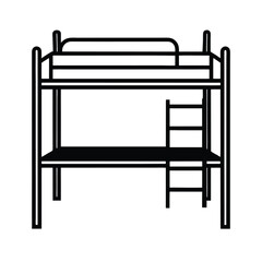 Space Saving Bunk Desk Bed