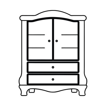 classic chifforobe wardrobe vector