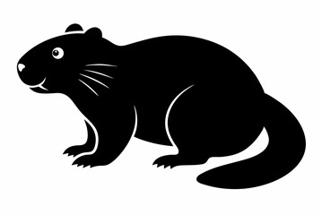 beaver   silhouette  vector