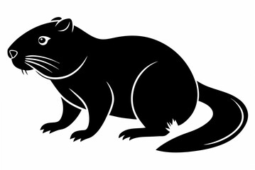 beaver   silhouette  vector