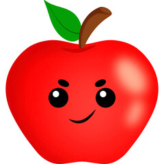 Apple Proud Face Cartoon