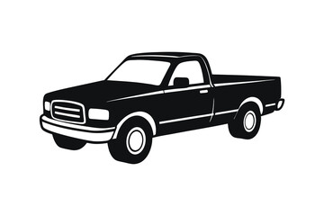 pickup silhouette on white background