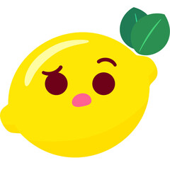 Lemon Confused Face Cartoon