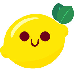 Lemon Happy Face Cartoon