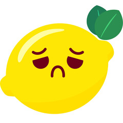 Lemon Sad Face Cartoon