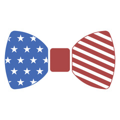 Obraz premium American Flag Bow Tie Illustration Clipart Design 