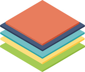 Fototapeta premium stack of block material isolated on white