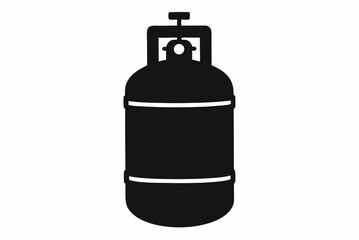gas cylinder  silhouette vector