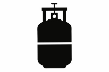gas cylinder  silhouette vector