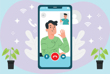 Video Call Concept Illustration