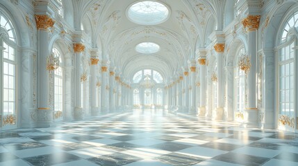 Grand Palace Hall, An Opulent Interior Architectural Masterpiece