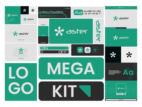 Modern Mega Logo Kit Template, Logo Presentation Template, Branding Kit