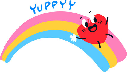 Love Mascot Stickers Many Expression from Laugh, Sad, Shock, Lovely, Angry, Cry