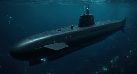 Submarine underwater illustration