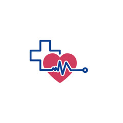 Medical Heart logo icon vector template. Medical logo with Heart