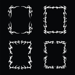 White Fire Border Pack for Branding, Posters, and Artwork Design