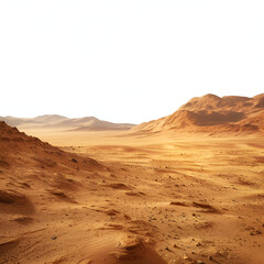 Fototapeta premium Martian landscape orange dunes and mountains vast desert scenery