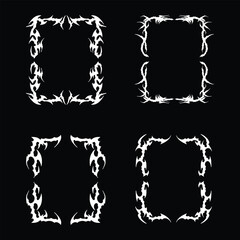 Grunge Style Burning Edge Frames Bundle for Creatives