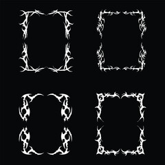 Grunge Style Burning Edge Frames Bundle for Creatives