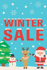 ウィンターセールの広告バナー（縦向き)