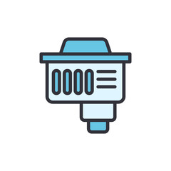 Isolated Ink Cartridge Vector Illustration With A Transparent Canvas