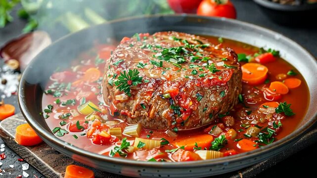 delicious ossobuco in rich sauce