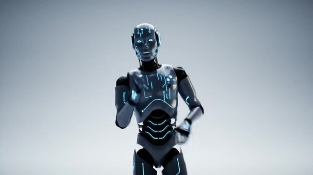 3d render of a robot dancing