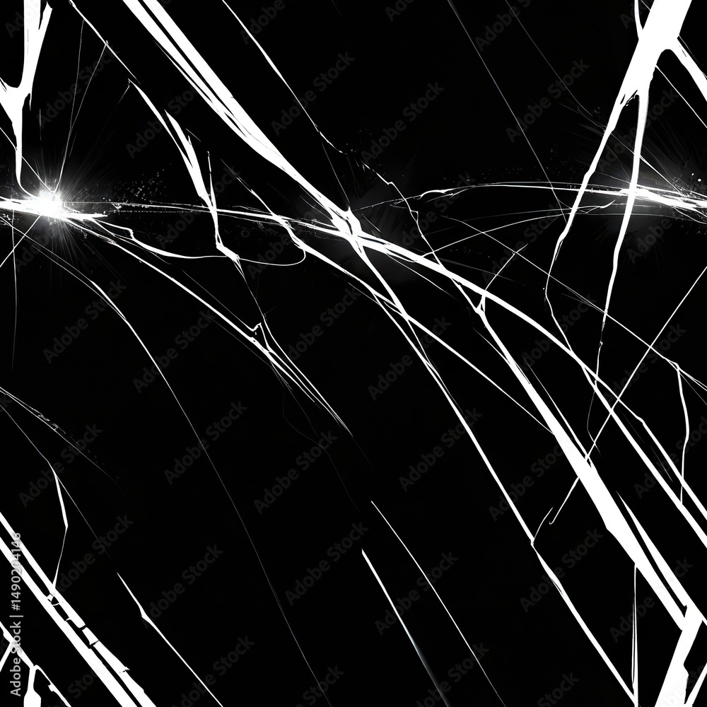 Poster abstract background with colored lines and strokes of different sizes and shapes
