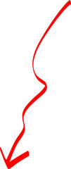 Minimalist Red Arrow Hand Drawing