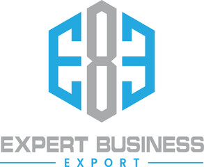 Obraz premium Expert Business Export - EBE Logo Design