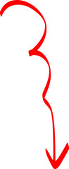 Hand Drawn Red Ink Arrow Design