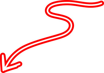 Minimalist Red Arrow Hand Drawn