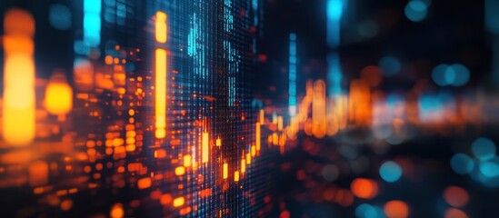 Obraz premium Abstract financial data visualization