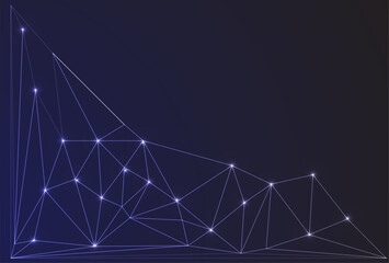 Low Poly Background on Dark Blue Gradient – Modern, Geometric, and Minimalist Abstract Design for Digital Art, 3D Modeling, Wallpapers, and Futuristic Graphics	