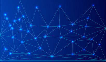 Low Poly Background on Dark Blue Gradient – Modern, Geometric, and Minimalist Abstract Design for Digital Art, 3D Modeling, Wallpapers, and Futuristic Graphics	