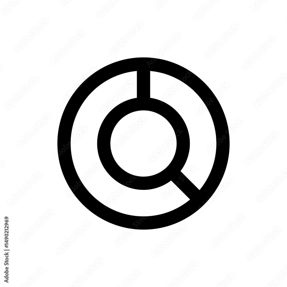 Poster a graphical representation featuring concentric circles with connecting lines in a minimalist design