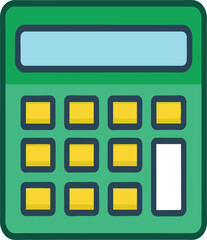 Green Calculator Icon Finance Budget Math