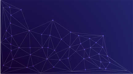 Low Poly Background on Dark Blue Gradient – Modern, Geometric, and Minimalist Abstract Design for Digital Art, 3D Modeling, Wallpapers, and Futuristic Graphics	