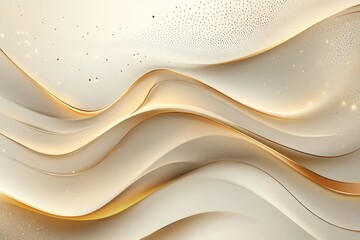 Luxury abstract curve on cream background with golden lines. Modern banner template design. Luxury and elegant style. Suit for poster, banner, brochure, cover, website, flyer.