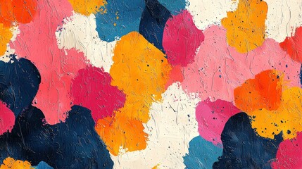 Colorful abstract painting art gallery digital artwork creative space close-up view expressionism and modernity