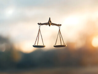 Golden Scales Sunset Justice.