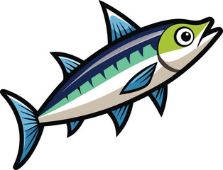 Colorful Fish vector illustration in white background 