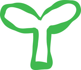 Bright Neon Flower Leafs Artwork