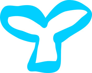 Flower Leafs Floral Cute Kid style hand drawn Vibrant neon bold ink color