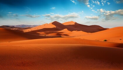 Fototapeta premium desert landscape with red sand dunes