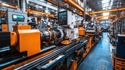 Fototapeta premium Industrial machinery in a factory