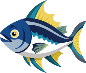 Colorful Fish vector illustration in white background 