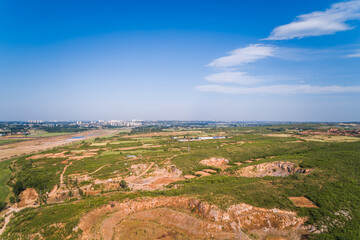 Aerial View of Quarry and Surrounding Landscape