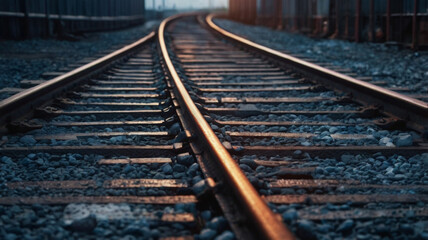 Fototapeta premium railroad tracks in the distance